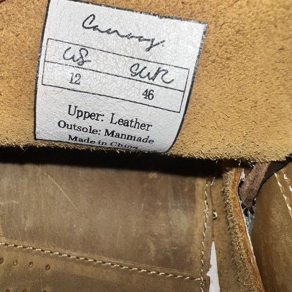New Canoos Tan Golf Boat Shoes Leather Men's Size 12 - Picture 10 of 12
